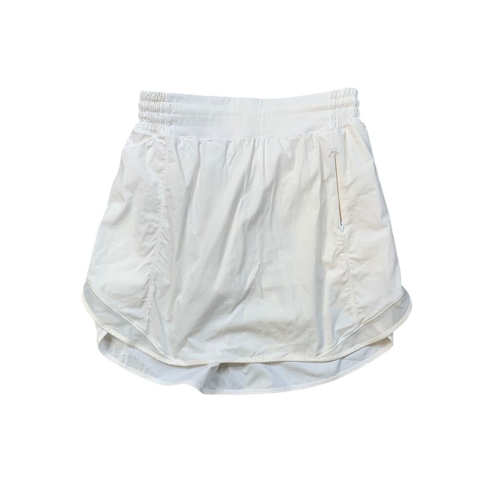 Lululemon Skort Womens 6 Off White Hotty Hot High Rise Vented Quick Dry Running